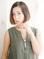 ヘアメイク ナル(hair make nalu)&nbsp;かきあげ前髪のワンカールボブスタイル