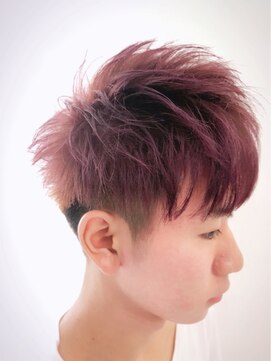 トリート 浦安店(TREAT) 刈り上げマッシュ×レッドパープル_TREAT浦安