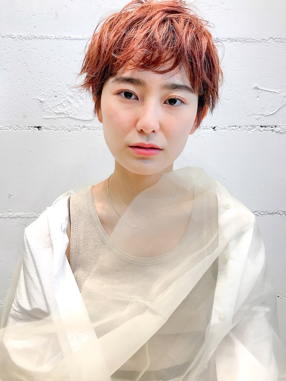 ピンクオレンジ＊グラデーション＊ショート＊＊：L041256842