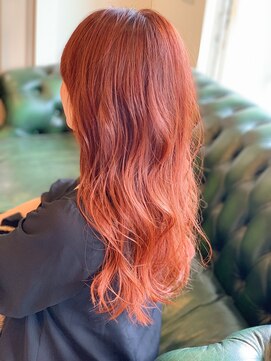 ナンバー(number+) 透明感カラー★ダブルカラーブリーチアプリコットオレンジ