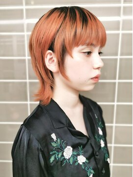 ザコーストバイネオリーブ 辻堂店(The coast by neolive) 【The coast by Neolive】ウルフカット×オレンジカラー