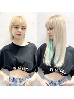 あるじゃんすー 梅田店&nbsp;ブロンド×ターコイズ#シールエクステ#ホワイトアッシュ#梅田
