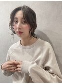 簡単スタイリングミディアムくせ毛風くるくるパーマ