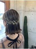 【ヘアセット】金箔×銀箔 外ハネボブ