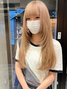 ラミエバイメルト 下北沢(lamie by melt) 村上/ロングレイヤーウルフミルクティーベージュケアブリーチ