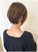 似合わせ丸みショート/ココアブラウン/濱田 実果