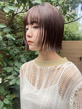 アンバー 池袋(amber) 切りっぱなしボブ/美髪/ピンクブラウン[池袋駅]