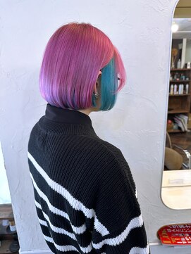 ログ(L.O.G) 【1ケアブリーチ】カット+1ケアブリーチ+カラー+トリートメント