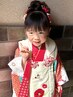 七五三3歳ヘアメイク＆被布着付7700円