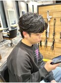フェザーパーマ センターパート