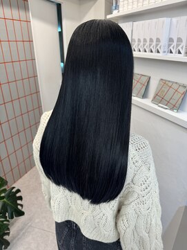 ペレ 栄 アネックス(PELE栄ANNEX) 韓国 くびれロング レイヤー ワンホンヘア 小顔前髪