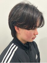 ヒュイル バイ ニアウ(Hwyl by Niau) メンズマッシュセンターパートスパイラルパーマニュアンスパーマ