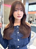 ロンド ストラーダ 心斎橋(Lond strada)&nbsp;くびれヘア×アプリコットオレンジ×美髪［髪質改善/縮毛矯正］