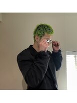 オーパスバイアンブルリュクス 池袋(Opus by ambleluxe)&nbsp;メンズショート/ケアブリーチ/ライムグリーン