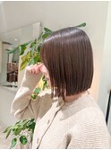 ボブ / 切りっぱなしボブ / ココアブラウン