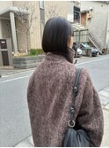 丸みショートボブ◎小顔×前下がりレイヤー大人可愛い