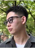 漢の夏ヘア極道パーマ×スキンフェードで無骨スタイル