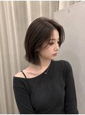 韓国ヘア/髪質改善/タッセルボブ/ボブ/ベージュ