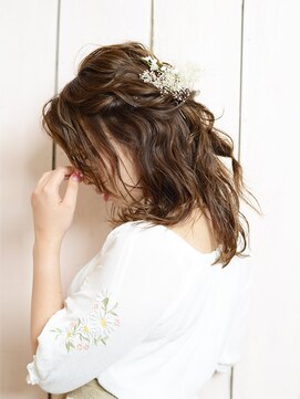 アース 浦添店(HAIR & MAKE EARTH)　 ゆる編み下ろしハーフアップ【EARTH浦添】