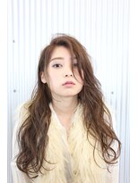 エミュー(emue) emue京都◯大人ふわふわロングアッシュラベンダーベージュ◯中島