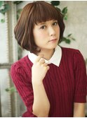 ザックリ可愛いバングのウェービーミディアム　巣鴨店