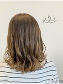 ブリーチなし×アッシュベージュ