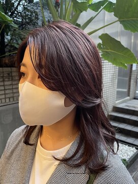 スタジオフォーエイチ(STUDIO 4H) *ブリーチなしピンクボルドー/チェリー/顔周りレイヤー/韓国風