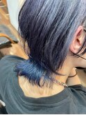 ウルフカット◎ブルーカラー◎ケアブリーチ◎インナーカラー
