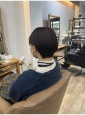 シルエットの美しいマッシュショート