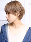 大人可愛い小美髪ツヤ髪前下がりショートボブ丸みショートB5