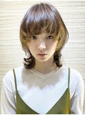 マッシュウルフヘア　顔周りが可愛い　モードヘア　20代30代40代