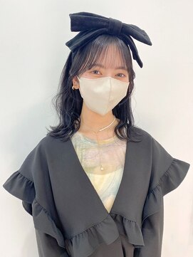 ギグスダブル 栄店(gigs double) シースルーバング/レイヤーミディアム