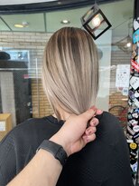 ラフ(LAFF)&nbsp;#バレイヤージュ#グレージュカラー#ボブウルフ#ココアベージュ