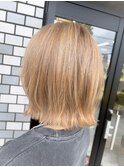 #ダブルカラー#ハイトーン#ミルクティーベージュ