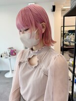 ギグスダブル 栄久屋大通店(gigs double)&nbsp;ミルキーピンク×外はねボブ