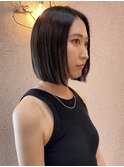 大人可愛い/切りっぱなしボブ/顔まわりレイヤー/大人ボブ