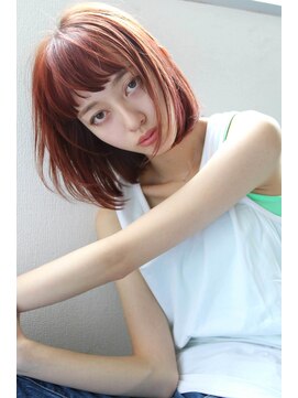 ロゼ 京橋(Rose) 【ROSE】アプリコットオレンジ_オシャレ女子ウルフヘア