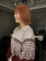 シーンヨコハマ 横浜店(SCENE yokohama)&nbsp;レイヤーボブ/シャーベットオレンジ