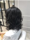 トップからボリュームがあるウェーブパーマヘア　(銀座)