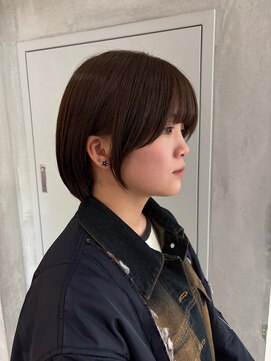 ヨーク(YOKE) 【YOKE】ショートボブ丸みボブブラウンベージュ透明感カラー20代