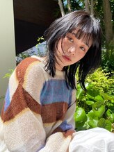 クプラ(Qpula)&nbsp;顔周りレイヤーボブ　艶髪髪質改善カラー