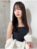 艶暗髪レイヤーくびレイヤー小顔ワンレンこなれロング