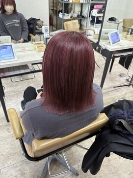 アジールヘア 所沢プロペ通り店(agir hair) ピンクラベンダー夏くびれヘア顔周りレイヤーケアブリーチ所沢