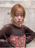 レイヤーボブ/顔周り/ルーツカラー/ホワイト/個性的