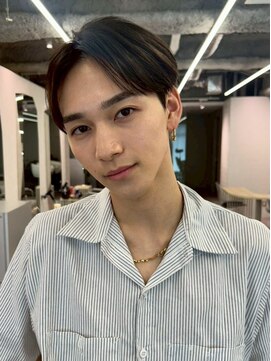 ポーチバイハニー オモテサンドウ(PORCH by HONEY omotesando) センターパートマッシュ/黒髪/ブルーブラック/曲がる縮毛矯正2