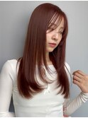 ロングレイヤー/透明感カラー/小顔美人カット/ワンホン/韓国ヘア