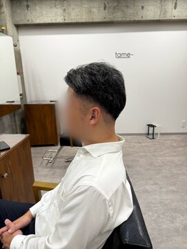 タメ(tame-) サーフカール/フェザーパーマ/ブルーブラック【都賀/メンズ】