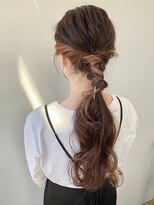 ヘアー アイス 御器所本店(HAIR ICI)&nbsp;編み込み巻き下ろし◎ロングヘア華やかパーティーヘア