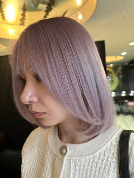 ヘアメイク フォックス 錦店(hair make FOX) 透明感/ホワイトパープル/顔まわりカット/艶髪