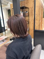 ルディー バイ ヘアーポケット(rudii by HAIR POCKET)&nbsp;くびれボブ×明るめオレンジ♪